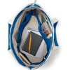 image:imageLands End Zip Top Canvas Tote Bag  100 Cotton Canvas Five Pockets Key Strap WaterResistant Base Stands Upright Beach Bag Travel Tote Grocery ToteNaturalBeacon Blue