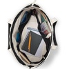 image:imageLands End Zip Top Canvas Tote Bag  100 Cotton Canvas Five Pockets Key Strap WaterResistant Base Stands Upright Beach Bag Travel Tote Grocery ToteNaturalBlack