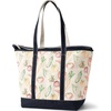 image:imageLands End Zip Top Canvas Tote Bag  100 Cotton Canvas Five Pockets Key Strap WaterResistant Base Stands Upright Beach Bag Travel Tote Grocery ToteVegetable MultiNatural