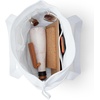 image:imageLands End Zip Top Canvas Tote Bag  100 Cotton Canvas Five Pockets Key Strap WaterResistant Base Stands Upright Beach Bag Travel Tote Grocery ToteWhite