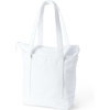 image:imageLands End Zip Top Canvas Tote Bag  100 Cotton Canvas Five Pockets Key Strap WaterResistant Base Stands Upright Beach Bag Travel Tote Grocery ToteWhite