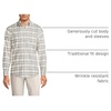image:imageMens Traditional Fit No Iron Twill ShirtLight Gray StoneIvory Plaid