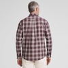 image:imageMens Traditional Fit No Iron Twill ShirtLush BurgundyTan Plaid