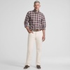 image:imageMens Traditional Fit No Iron Twill ShirtLush BurgundyTan Plaid