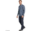 image:imageMens Traditional Fit No Iron Twill ShirtMuted BlueIvory Windowpane