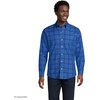 image:imageMens Traditional Fit No Iron Twill ShirtMuted Cobalt BlueBlack Plaid
