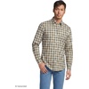 image:imageMens Traditional Fit No Iron Twill ShirtMuted YellowNavy Plaid