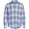 image:imageMens Traditional Fit No Iron Twill ShirtPale Slate BlueLilac Plaid