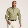 image:imageMens Traditional Fit No Iron Twill ShirtRiver Stone GreenGold Plaid