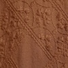 image:imageWomens 34 Sleeve Cotton Slub Lace Trim TopRich Ginger Brown