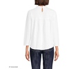 image:imageWomens 34 Sleeve Cotton Slub Lace Trim TopWhite