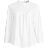 image:imageWomens 34 Sleeve Cotton Slub Lace Trim TopWhite