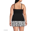 image:imageWomens Chlorine Resistant Plunge XBack Tankini Swimsuit TopBlack