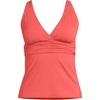 image:imageWomens Chlorine Resistant Plunge XBack Tankini Swimsuit TopCoral Bliss