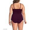 image:imageWomens Chlorine Resistant Plunge XBack Tankini Swimsuit TopDark Wine