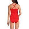 image:imageWomens Chlorine Resistant Plunge XBack Tankini Swimsuit TopDaylily Red