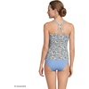 image:imageWomens Chlorine Resistant Plunge XBack Tankini Swimsuit TopWhiteLilac Multi Ditsy Floral