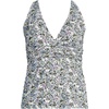 image:imageWomens Chlorine Resistant Plunge XBack Tankini Swimsuit TopWhiteLilac Multi Ditsy Floral