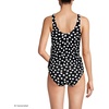 image:imageWomens Chlorine Resistant Side Tie VNeck Tankini Swimsuit TopBlackEgret Mixed Tossed Dots