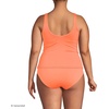 image:imageWomens Chlorine Resistant Side Tie VNeck Tankini Swimsuit TopPapaya Orange