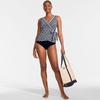 image:imageWomens Chlorine Resistant Side Tie VNeck Tankini Swimsuit TopSeashell GeoNavy Border