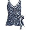 image:imageWomens Chlorine Resistant Side Tie VNeck Tankini Swimsuit TopSeashell GeoNavy Border