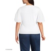 image:imageWomens Drapey Rib Puff Sleeve Scoop Neck TopWhite