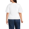 image:imageWomens Drapey Rib Puff Sleeve Scoop Neck TopWhite