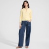 image:imageWomens Lightweight Denim High Rise Relaxed Straight Pull On Pocket JeansCrawford Wash