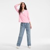 image:imageWomens Lightweight Denim High Rise Relaxed Straight Pull On Pocket JeansLake Blue Wash