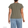 image:imageWomens Lightweight Jersey Crew Neck Ruffle Sleeve Flowy TopSoft Olive Drab