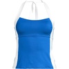 image:imageWomens Seamed Halter Tankini TopBright Cobalt BlueWhite