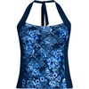 image:imageWomens Seamed Halter Tankini TopDeep Sea Navy Mosaic Floral