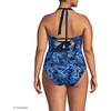 image:imageWomens Seamed Halter Tankini TopDeep Sea Navy Mosaic Floral