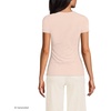 image:imageWomens Short Sleeve Tugless Double Layer Crew Neck Knit TopPink Opal