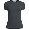image:imageWomens Short Sleeve Tugless Double Layer Crew Neck Knit TopSteel Gray