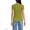 image:imageWomens Short Sleeve Tugless Double Layer Crew Neck Knit TopVintage Lime Green