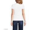 image:imageWomens Short Sleeve Tugless Double Layer Crew Neck Knit TopWhite