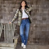 image:imageWomens Soft Denim High Rise Rail Straight Leg Utility JeansIndigo Tide Blue