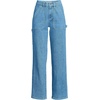 image:imageWomens Soft Denim High Rise Utility Cargo Ankle JeansHutton Blue Wash