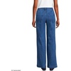 image:imageWomens Tencel Fiber High Rise Wide Leg PantsLaguna Blue With Braided Seam