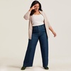 image:imageWomens Tencel Fiber High Rise Wide Leg PantsRiver Rinse