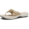 image:imageLands End Adeline Casual Summer Flip Flops for Women with Comfortable Arch Support Cushioned Sandals Women Size 611 Black Brown or Navy Blue Thong Womens SlidesLight Sand