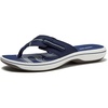 image:imageLands End Adeline Casual Summer Flip Flops for Women with Comfortable Arch Support Cushioned Sandals Women Size 611 Black Brown or Navy Blue Thong Womens SlidesNavy Blue