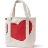 image:imageLands End Open Top Canvas Tote Bag  100 Cotton Canvas Five Pockets Key Strap WaterResistant Base Stands Upright Beach Bag Travel Tote Grocery ToteCompass Red Love XoxoNatural