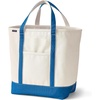 image:imageLands End Open Top Canvas Tote Bag Large Regular Handle NaturalBeacon Blue