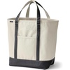 image:imageLands End Open Top Canvas Tote Bag Large Regular Handle NaturalBlack  100 Cotton Canvas Five Pockets Key Strap WaterResistant Base Stands Upright Beach Bag Travel Tote Grocery Tote