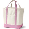 image:imageLands End Open Top Canvas Tote Bag Large Regular Handle NaturalFresh Pink  100 Cotton Canvas Five Pockets Key Strap WaterResistant Base Stands Upright Beach Bag Travel Tote Grocery Tote