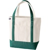 image:imageLands End Open Top Canvas Tote Bag Medium Regular Handle NaturalBright Spruce