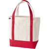 image:imageLands End Open Top Canvas Tote Bag Medium Regular Handle NaturalHeritage Red